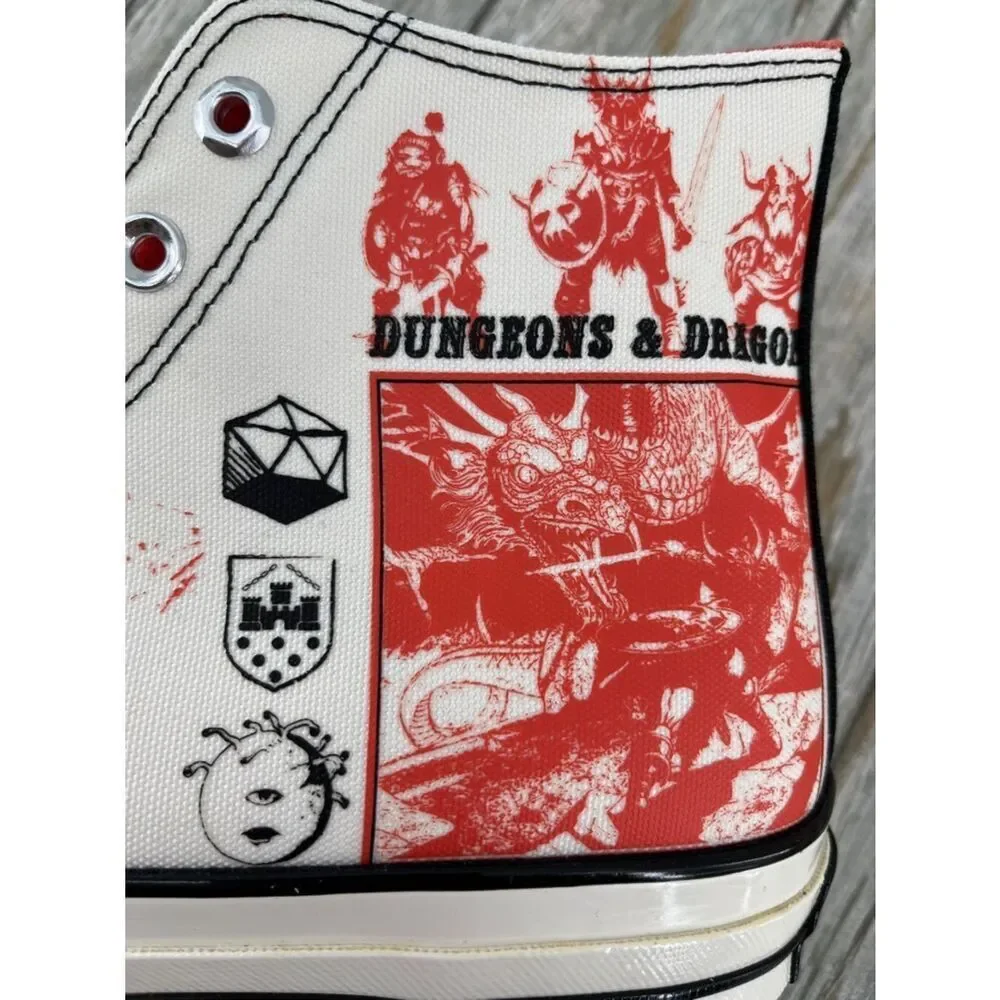 Converse Dungeons And Dragons Limited Edition Hightop Sneaker Shoes Size 10.5 - Picture 2 of 9